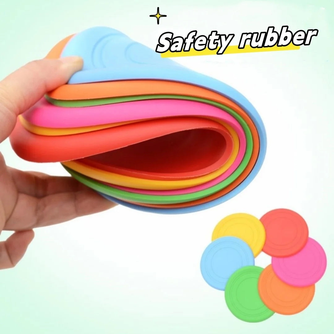 Frisbee para caes de estimação de silicone resistente e durável
